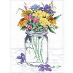 (image for) Wildflower Jar Counted Cross Stitch Kit